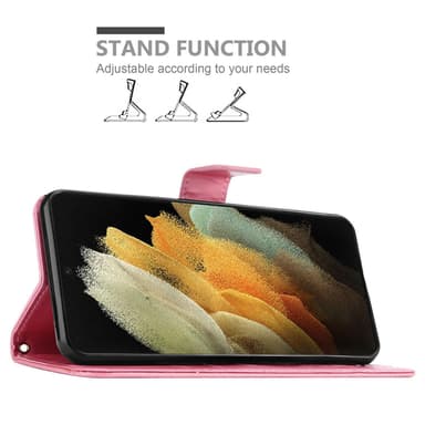 Samsung Galaxy S21 ULTRA Pungetui Cover Case (Lyserød)