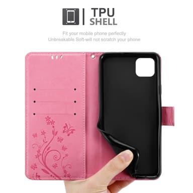 Samsung Galaxy A22 5G Pungetui Cover Case (Lyserød)