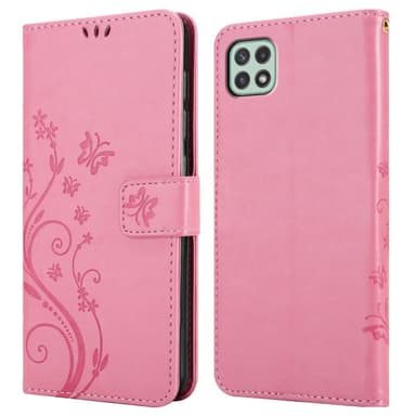 Samsung Galaxy A22 5G Pungetui Cover Case (Lyserød)