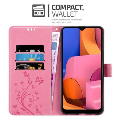 Samsung Galaxy A20s Pungetui Cover Case (Lyserød)