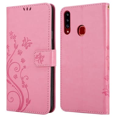Samsung Galaxy A20s Pungetui Cover Case (Lyserød)