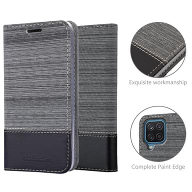 Samsung Galaxy A12 / M12 Pungetui Cover Case (Grå)