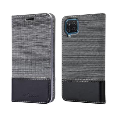 Samsung Galaxy A12 / M12 Pungetui Cover Case (Grå)
