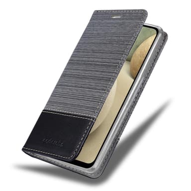 Samsung Galaxy A12 / M12 Pungetui Cover Case (Grå)