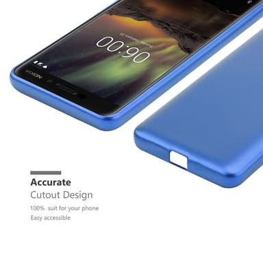 Nokia 6.1 Cover Etui Case (Blå)