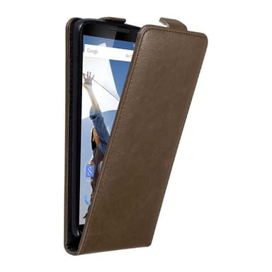 Motorola Google NEXUS 6 Pungetui Flip Cover (Brun)
