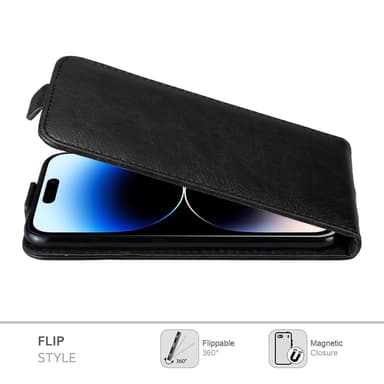 iPhone 14 PRO MAX Pungetui Flip Cover (Sort)