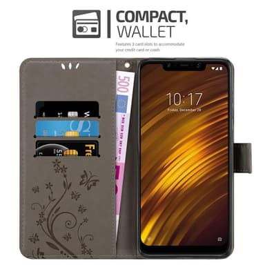 Xiaomi Pocophone F1 Pungetui Cover Case (Grå)