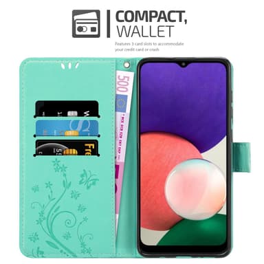 Samsung Galaxy A22 5G Pungetui Cover Case (Turkis)
