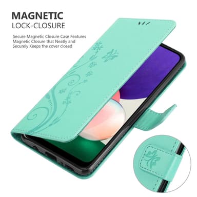 Samsung Galaxy A22 5G Pungetui Cover Case (Turkis)