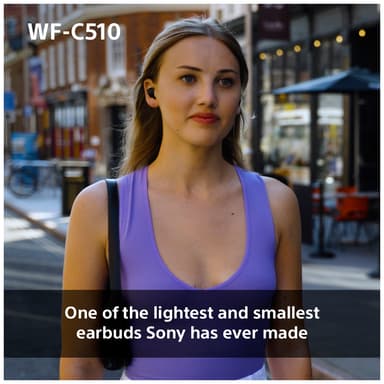 Sony WF-C510 true wireless in-ear høretelefoner (gul)