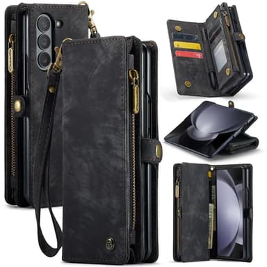 Samsung Galaxy Z Fold6 5G CASEME Multikortspor Stativ Telefondæksel - Sort