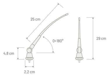 Calearo gummiantenne 24cm