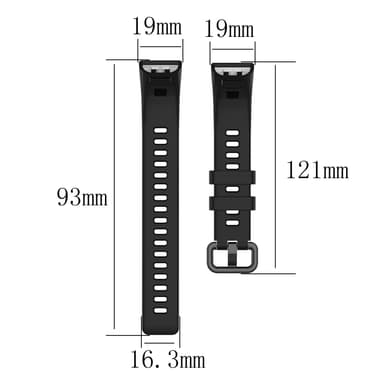 Huawei Band 3/3 Pro / 4 Pro Armbånd Sort TPU