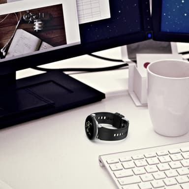 Silikone-armbåndsrem der er kompatibelt med Google Pixel Watch 1/2 Sort