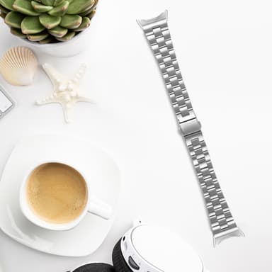 20 mm urrem i rustfrit stål til Google Pixel Watch Sølv