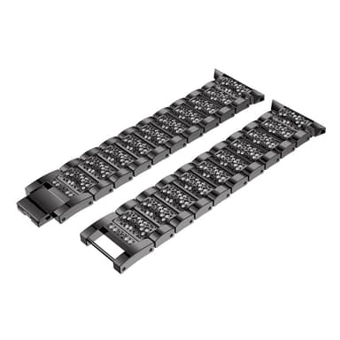 Smart urrem Diamanturrem med urramme til Fitbit Blaze Sort