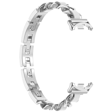 Xiaomi Band 9/9 NFC Moderigtigt armbåndsrem Sølv