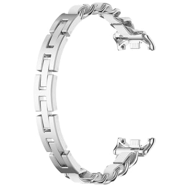 Xiaomi Band 9/9 NFC Moderigtigt armbåndsrem Sølv