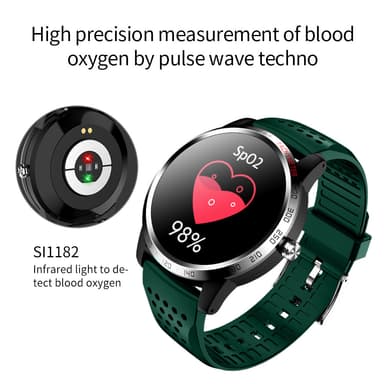 Smartwatch med blodtryk og pulsmåler