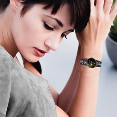 Urrem med bling og krystaller til Google Pixel Watch Sort