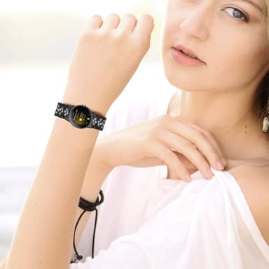 Urrem med bling og krystaller til Google Pixel Watch Sort