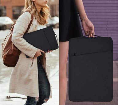 Laptoptaske 14,1 tommer/15,4 tommer kanvas Sort