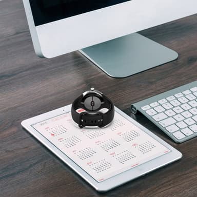 Store silikone urremme til mænd, kompatibel med Google Pixel Watch 1/2 Sort