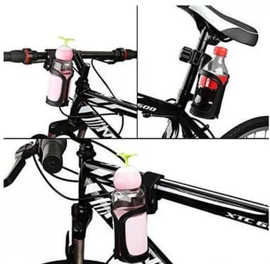 Roterbar flaskeholder til cykel sort