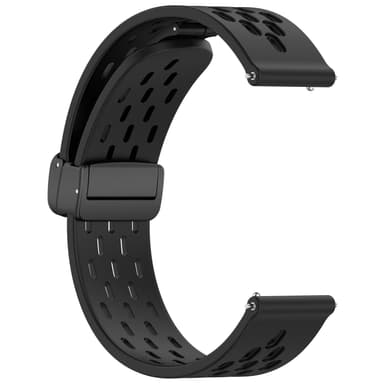 22 mm silikone urrem til Samsung Galaxy Watch 3 45 mm/Galaxy Watch 46 mm Sort