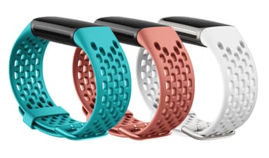 Fitbit Charge 5 armbånd sports silikone 3-pak turkis / koral / hvid