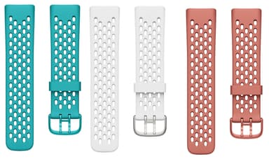 Fitbit Charge 5 armbånd sports silikone 3-pak turkis / koral / hvid
