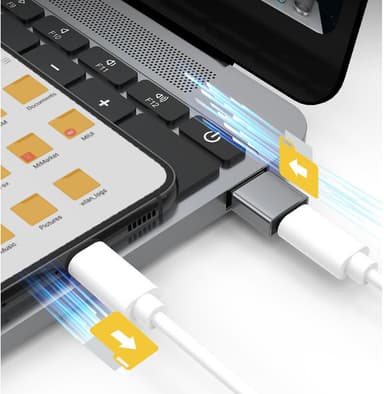 USB-A (han) til USB-C (hun) adapter Sort