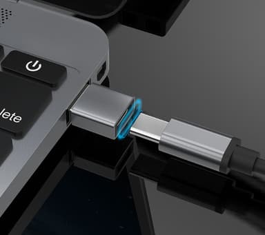 USB-A (han) til USB-C (hun) adapter Sort