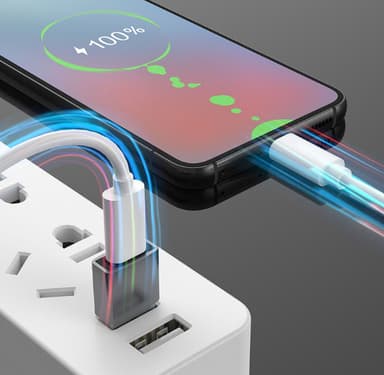 USB-A (han) til USB-C (hun) adapter Sort