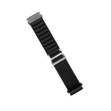 Urrem flettet nylon Sort 20 mm