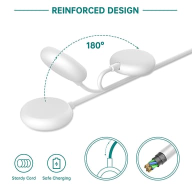Magnetisk Smartwatch oplader Hvid