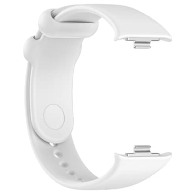 Silikone urrem med beskyttende etui til Xiaomi Band 8 Pro Hvid