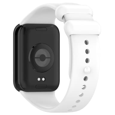Silikone urrem med beskyttende etui til Xiaomi Band 8 Pro Hvid