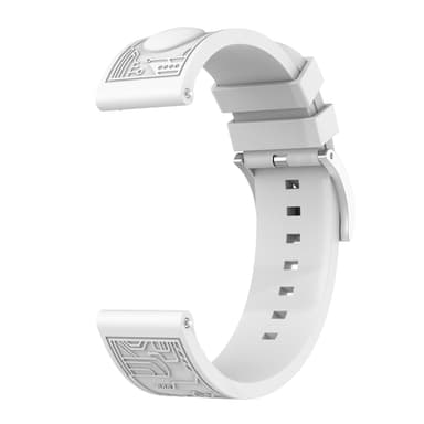20 mm silikone urrem til Samsung Germin Huawei Hvid