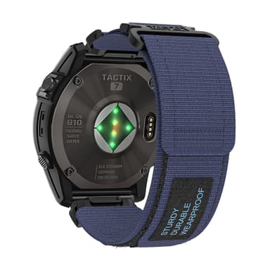 Velcro nylon sportsrem Garmin wtach Blå 22 mm
