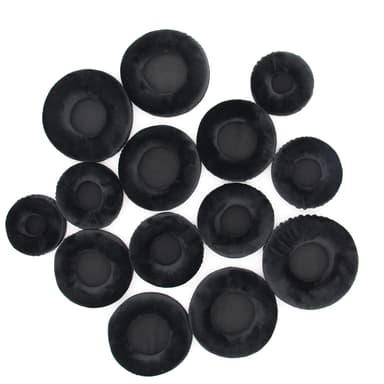 1 par universelle, runde flannel-øretelefonbetræk til ørepuder 9.5 cm