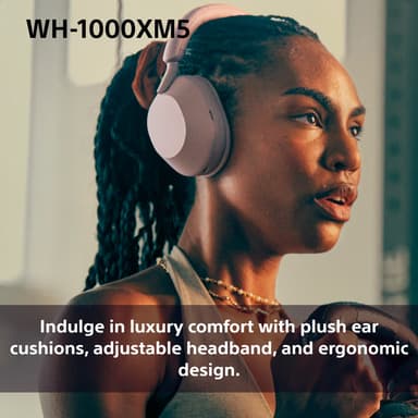 Sony WH-1000XM5 trådløse around-ear-hovedtelefoner (røget lyserød)