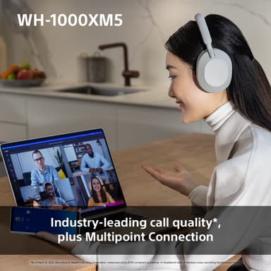 Sony WH-1000XM5 trådløse around-ear-hovedtelefoner (røget lyserød)