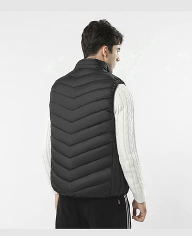 Genopladelig Opvarmet vest/varmevest 4 varmezoner Sort M