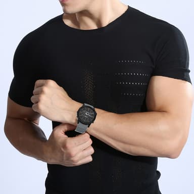Silikone stålplade Snap urrem til Garmin Fenix 7X 26mm Grå