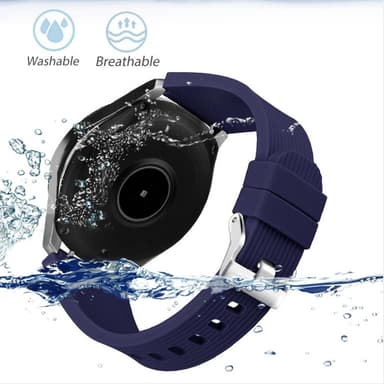 Samsung Galaxy Watch 46 mm bånd blød silikone erstatningsrem Blå (L)