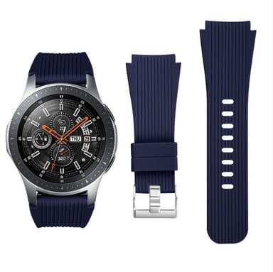Samsung Galaxy Watch 46 mm bånd blød silikone erstatningsrem Blå (L)