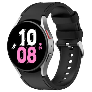 Silikone ensfarvet armbåndsurrem til Samsung Galaxy Watch Sort S