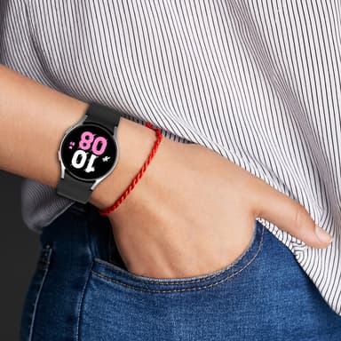 Silikone ensfarvet armbåndsurrem til Samsung Galaxy Watch Sort S